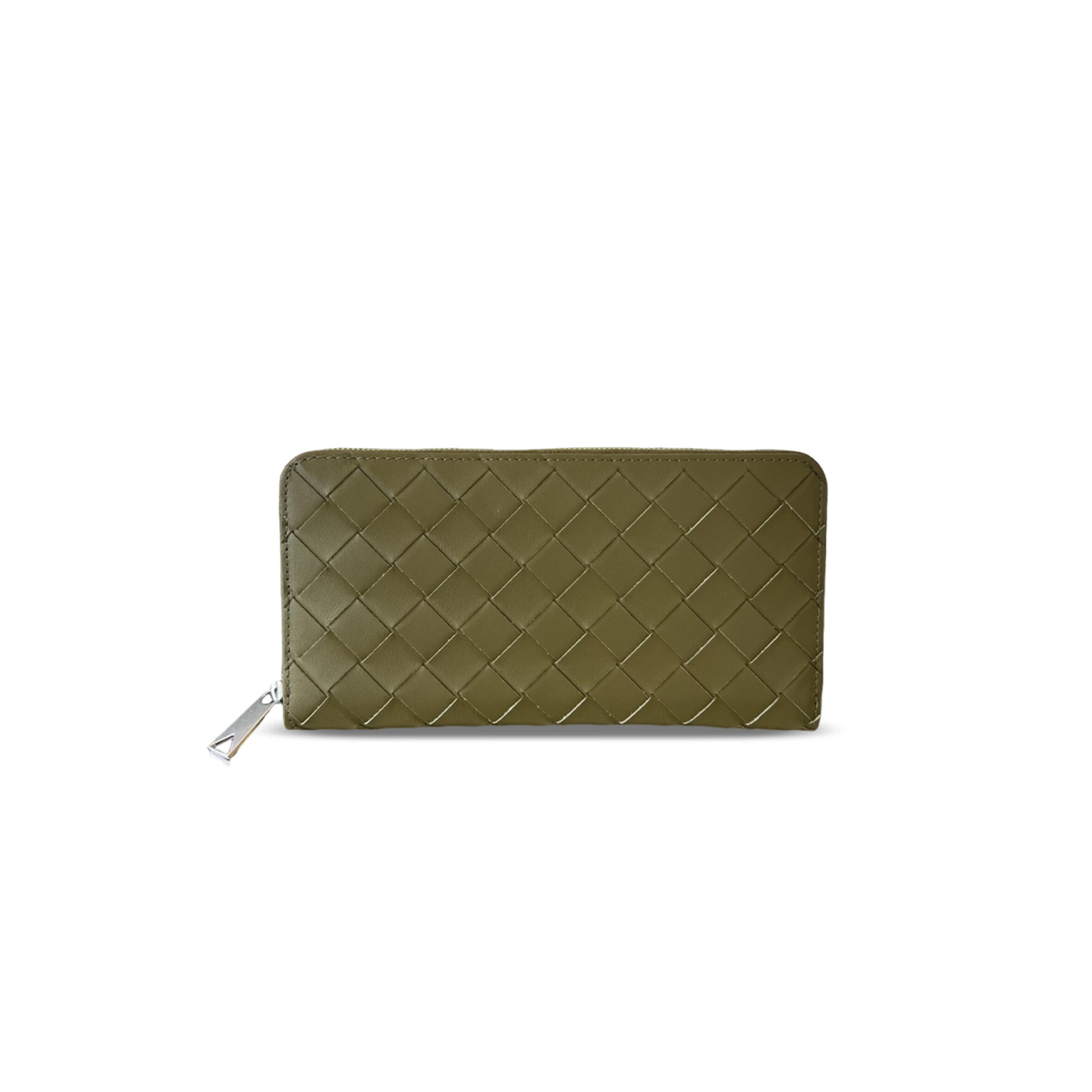 BOTTEGA VENETA INTRECCIATO ZIP-AROUND WALLET MUD 593217 (19*10*2cm)